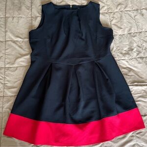 Elegant Black and Red Sleeveless Dress